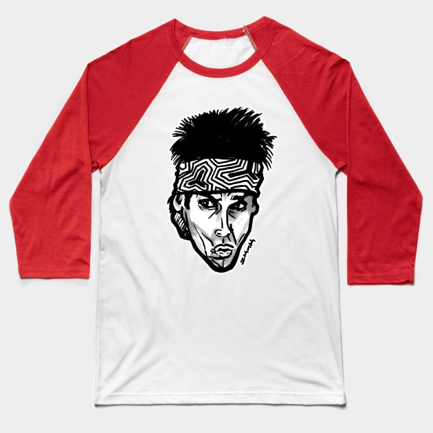 Zoolander Doin Blue Steel Baseball T-Shirt by sketchnkustom